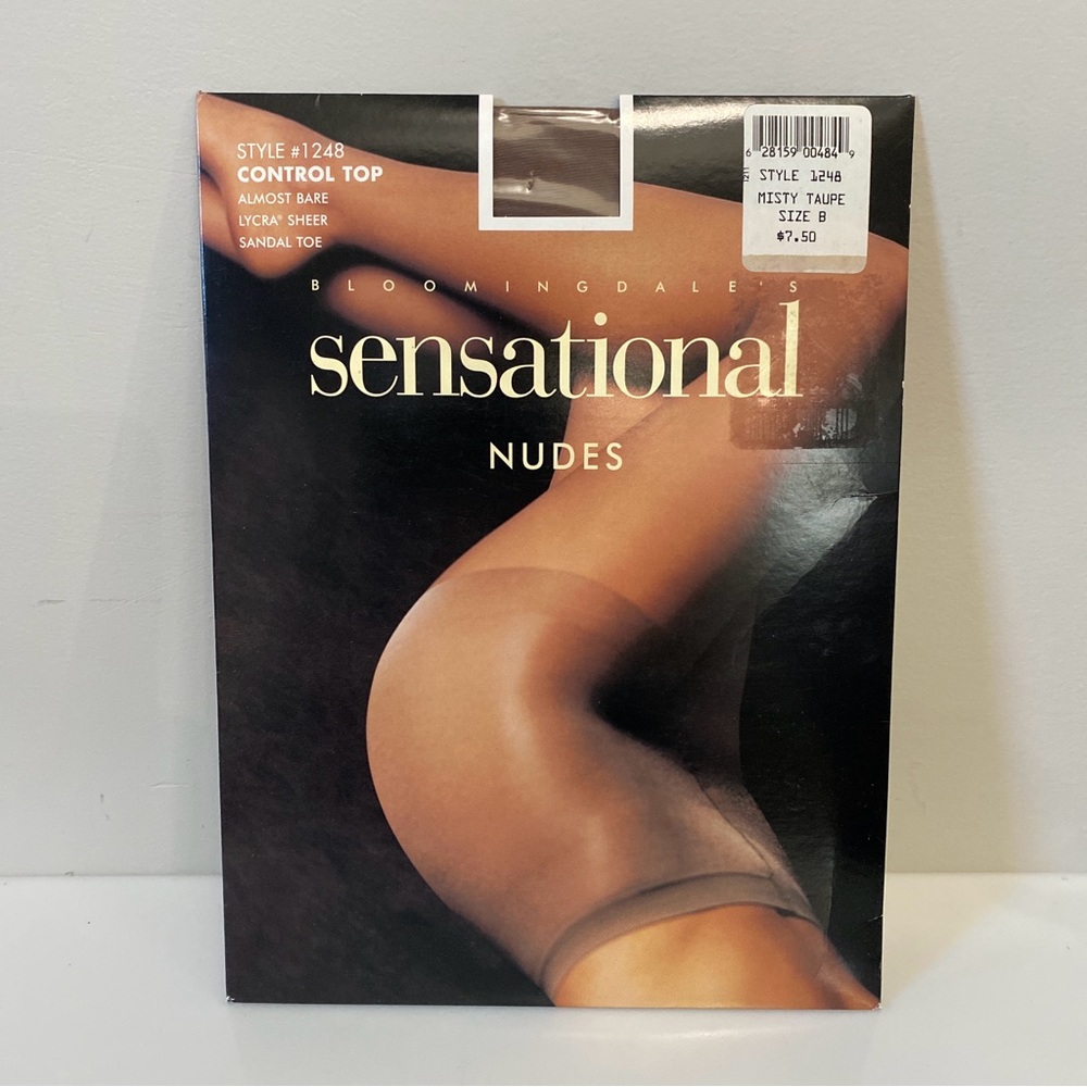 Vintage Bloomingdale's Sensational Nudes Control Misty Taupe Size B Pantyhose